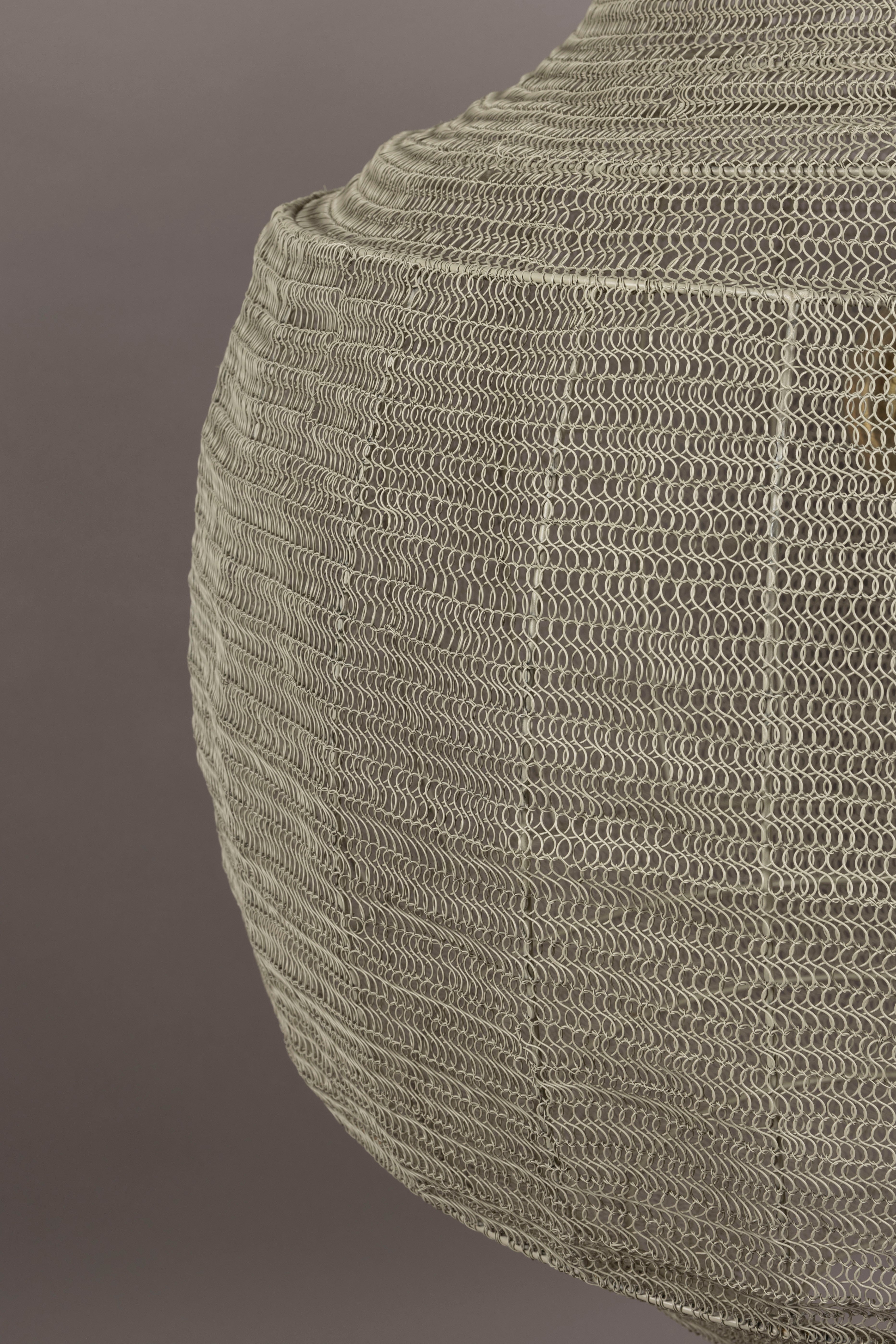Dutchbone Meezan Sand Grey Metal Weave Pendant Light XL